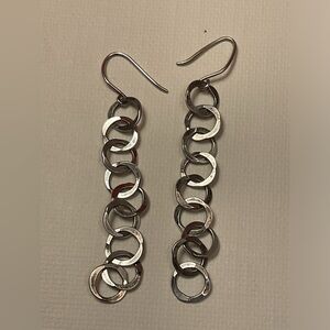 925 SS Circle Link earrings